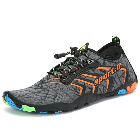 

SAGUARO Womens Water Shoes Mens Aqua Shoes Quick Dry Sports Beach Swim Diving With Non-Slip Sole Gray