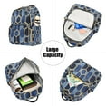 thumbnail image 5 of FORMRS Mini Backpack Purse for Women Travel Daypack Casual Shoulder Bag, Blue Hexagon Pattern, 5 of 7