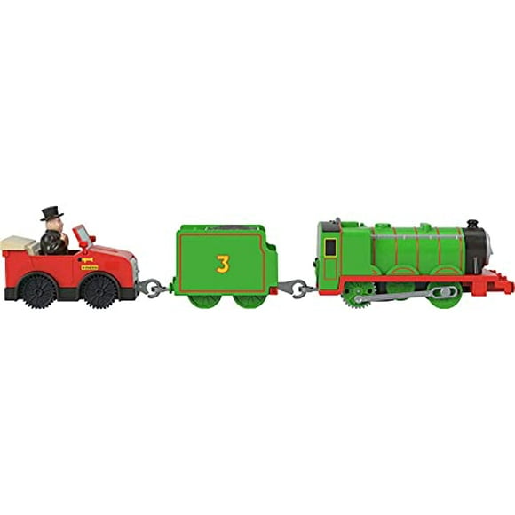 Thomas & Friends Henry avec Winston et Sir Topham Hatt, train Jouet Motorisé pour les Enfants d'Âge Préscolaire de 3 Ans et Plus
