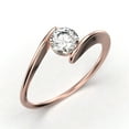 thumbnail image 3 of Gorgeous Solitaire 1 Carat Round Cut Diamond Moissanite Unique Engagement Ring, Classic Wedding Ring In 10K Solid Rose Gold Band, Gift For Her, Promise Ring, Anniversary Ring, 3 of 3
