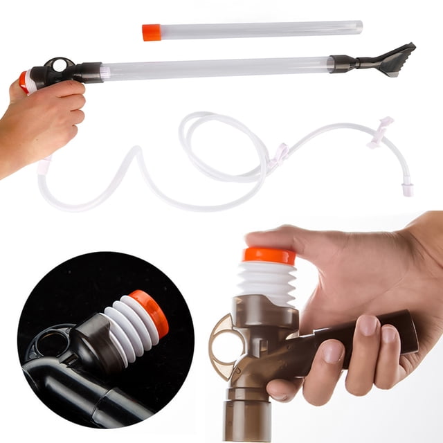 Aquarium Water Changer, Safe Quick Air Pressing Button Fish Gravel Cleaner For Sand