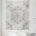 thumbnail image 1 of Ethnic Tapestry, Vintage Abstract Flower Swirls Leaves Doily Style Pastel, Fabric Wall Hanging Decor for Bedroom Living Room Dorm, 5 Sizes, Pale Pink Pale Grey, by Ambesonne, 1 of 1