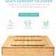 thumbnail image 3 of Songqin Large Outdoor Wooden Sand Box for Kids, Sandbox with Cover, Bench Seats Support up to 220 lbs, Bottom Liner for Drainage, Cedar Wood - Natural, 3 of 13