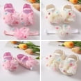 thumbnail image 2 of 0-18M Baby Girl Baptism Shoes Soft Sole Bowknot  Cute  Princess Shoes Toddler Soft Sole Walking Shoes Headband Set, 2 of 8