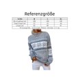 thumbnail image 2 of Knitted Crew Neck Fashion Print Jumper Sweater For Women, 2 of 2
