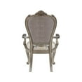 thumbnail image 4 of Aria 27 Inch Dining Armchair Set of 2 Plush Velvet Antique Platinum Tone, 4 of 5