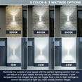 thumbnail image 2 of Luxrite Dusk to Dawn LED Outdoor Wall Light, 10", Up and Down Light, 3CCT, Wall Sconce, 15/20/24W, Dimmable, IP65, ETL, 2 of 7