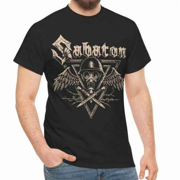 RARE SABATON Short Sleeve Men Cotton Black Gift T- Shirt All Size S to 2345XL
