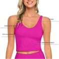 thumbnail image 2 of M&M SCRUBS Women’s Yoga Top Longline Wirefree Padded Medium Support Sports Bra (XX-Large, Neon Pink), 2 of 6