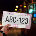 thumbnail image 4 of 1 Pcs Patchwork License Plate Frame, License Plate Cover for Car Decorative Parts, Aluminum License Plate Bracket Holder Rust-Proof Weather-Proof for US Standard Car, 4 of 9