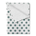 thumbnail image 2 of Eyes Soft Flannel Fleece Blanket, Repeated Illustration of Doodle Eye Motifs with Eyelashes on a Plain Background, Cozy Plush for Indoor and Outdoor Use, 50" x 70", Seafoam and White, by Ambesonne, 2 of 5