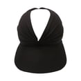 thumbnail image 2 of Domzle Women's UPF 50+ UV Protection Sun Visor Hat, Wide Brim Lightweight Foldable Ponytail Cap for Summer Beach 2026 Black One Size, 2 of 6