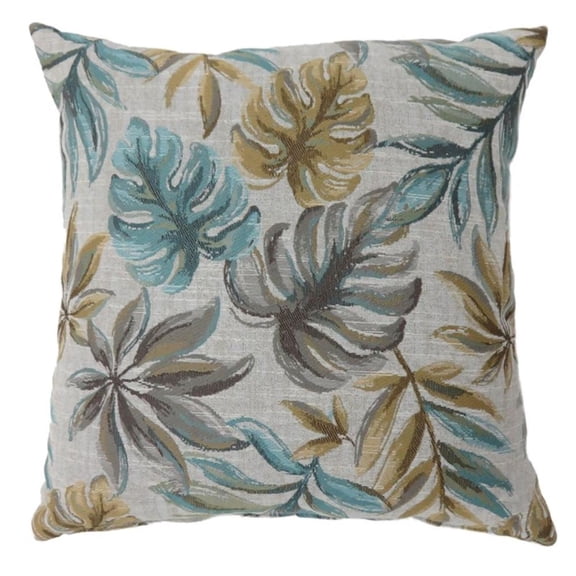 Furniture of America Fabric Small Throw Pillow in Blue (Set of 2)