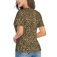 thumbnail image 3 of Wukai Leopard Print Classic V-Neck T-Shirt for Women: Comfortable, Stylish, and Versatile Wardrobe Essential-3X-Large, 3 of 7