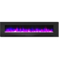 thumbnail image 6 of Hanover 78 In. Wall-Mount Electric Fireplace in Black with Multi-Color Flames and Crystal Rock Display, 6 of 8