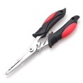 thumbnail image 1 of Graflsoa Stainless Steel Multi-Function Fishing Pliers with Hook Remover and Braid Cutter - Rustproof Ice Fishing Tool, Red & Black Design, Includes Pouch, 1 of 6