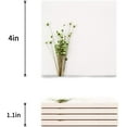 thumbnail image 3 of FMSHPON Green Daisy Nature Plant Set of 6 Coaster for Drinks, Absorbent Ceramic Stone Coasters Cup Mat with Cork Base for Home Kitchen Room Coffee Table Bar Decor, 3 of 4