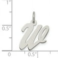 thumbnail image 3 of Sterling Silver Medium Script Initial W Charm, 3 of 3