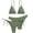 Army Green, variant on Women 3 Piece Bandeau Bandage Bikini Set, Push Up Brazilian High Cut Sexy Swimwear S-XL Multi Colors