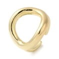 thumbnail image 3 of 5pcs Brass Open Cuff Rings Hollow Round Ring for Women golden 3~21mm Inner Diameter: 17mm, 3 of 3