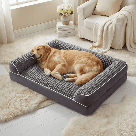WNPETHOME Dog Beds for Large Dogs, Orthopedic Dog Bed for Medium Large Dogs,Big Waterproof Couch Dog Pet Bed with Removable Washable Cover