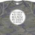 thumbnail image 4 of Inktastic Military Daddy is Brave Land is Free Boys or Girls Baby Bodysuit, 4 of 5