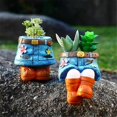 thumbnail image 3 of Indoor Unique Jeans Skirt Resin Flower Pots C, 3 of 5