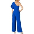 thumbnail image 2 of Adrianna Papell Womens One Shoulder Draped Jumpsuit, 2 of 2