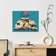 thumbnail image 6 of Gukieu I Love Sushi Print Canvas Decorative Hanging Painting, Waterproof Art Wall Decoration with Frame, Suitable for Living Room, Bedroom, 6 of 6