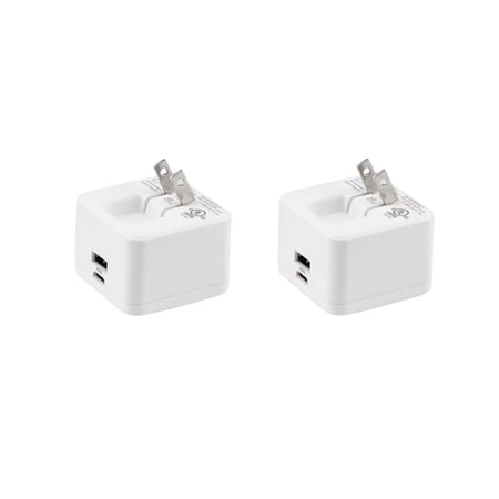 Open Box Philips AC-USB Wall Chargers 2 pk.