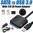 thumbnail image 2 of MesaSe SATA to USB3.0 Adapter Converter External Hard Drive Adapter Kit Cable Converter Cable Line Adapter, 2 of 7