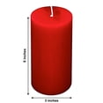 thumbnail image 4 of Balsa Circle 6 Red 3x6 in Dripless Round Unscented Pillar Candles Party Wedding Reception Centerpieces Event Home Decorations Supplies, 4 of 6