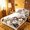 thumbnail image 3 of meiyoeat Hello Cat Bed Sheets,Cute Print Full Size Sheets For Girl,4pcs,1 Flat Sheet,1 Fitted Sheet and 2 Pillowcases, 3 of 6