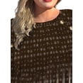 thumbnail image 3 of Gvmfive Women Plus Size Long Sleeve Shirt Printing Tunic Casual Blouse Tops, 3 of 4
