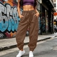 thumbnail image 4 of Kezqiaxn Womens Cargo Pants Summer Drawstring Elastic Waist Outdoor Quick Dry Casual Trousers with Pockets Fashion Clothing, 4 of 9