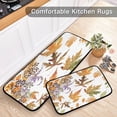 thumbnail image 5 of SKYSONIC Autumn Grass Leaves Kitchen Rugs 2 Pieces, Withered Leaf Floor Mat Room Area Rug Washable Carpet Perfect for Living Room Bedroom Entryway, 5 of 7