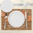 thumbnail image 3 of Ambesonne Gingerbread Man Place Mats Set of 4, Watercolor Fun, Standard Size, Brown Orange White, 3 of 6