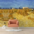 thumbnail image 3 of IDEA4WALL 6pcs Yellow Ricefield Paddy Field Peel and Stick Wallpaper Removable Wall Murals Large Wall Stickers for Home Decoration - 100x144 inches, 3 of 5