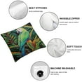 thumbnail image 4 of COMIO  Throw Pillow Cover Parrot Floral Jungle Tropical Palm Leaves Plants Bird Paradise Flower Nature Square Pillow Case Cushion Cover for Home Car Decorative 2Pcs, 4 of 6