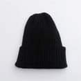 thumbnail image 2 of Men's Knit Cuffed Beanie, CQXIDFH Adult Knitted Beanie, Soft Stretchy Winter Cap, Windproof Warm Headwear for Autumn Outdoor Daily Wear, Bucket Hats (Black, M), 2 of 3
