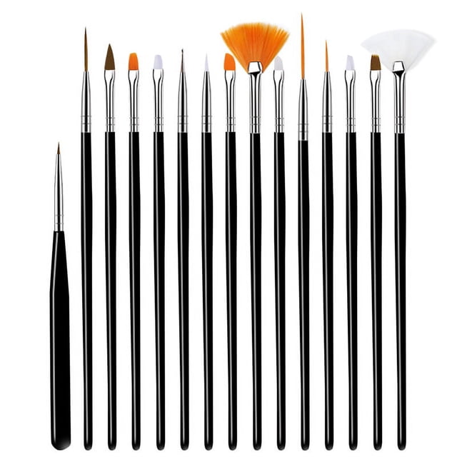 Pinceles para decoración de uñas, para decoración de uñas y pintura detallada facial.