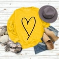 thumbnail image 4 of Clearance! Yajing Oversized Sweatshirt for Women Sweatshirt for Women Valentine's Day Crewneck Pullover Shirts Heart Sweatshirts Graphic Lover Gift Mother’S Day Xl Yellow, 4 of 4