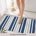 thumbnail image 6 of Navy Blue Grey Stripe Doormat Outdoor Entrance 24"x36", Farmhouse Minimalist Striped Absorb Moisture Dirt Door Mats, Non-Slip Rubber Backing Floor Mats Indoor, Low-Profile Front Door Rugs, 6 of 9