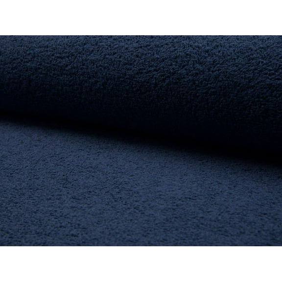 Minerva Cotton Terry Towelling Fabric Dark Jeans Blue - per yard