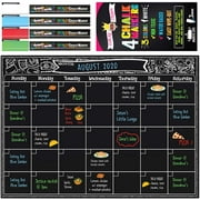 Chalky Crown - Magnetic Calendar for Fridge, 12x16 inches Magnetic Dry Erase Calendar - Ideal as Family Calendar and Chores Chart for Kids - Fridge Calendar with 4 Chalk Markers Included