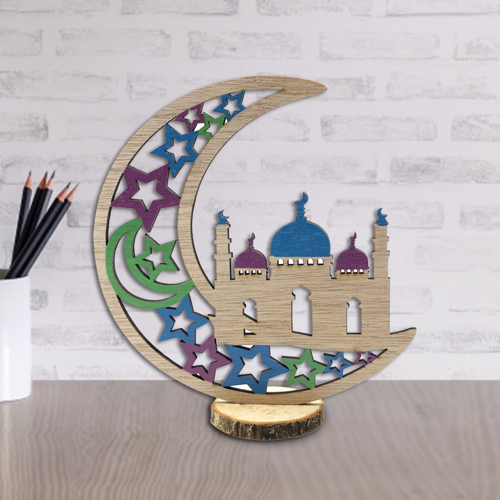 Cheers US Ramadan Mubarak Eid Decorations Eid Mubarak Wooden Ornament