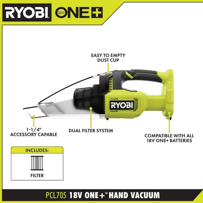 Ryobi 18v handheld vacuum hotsell