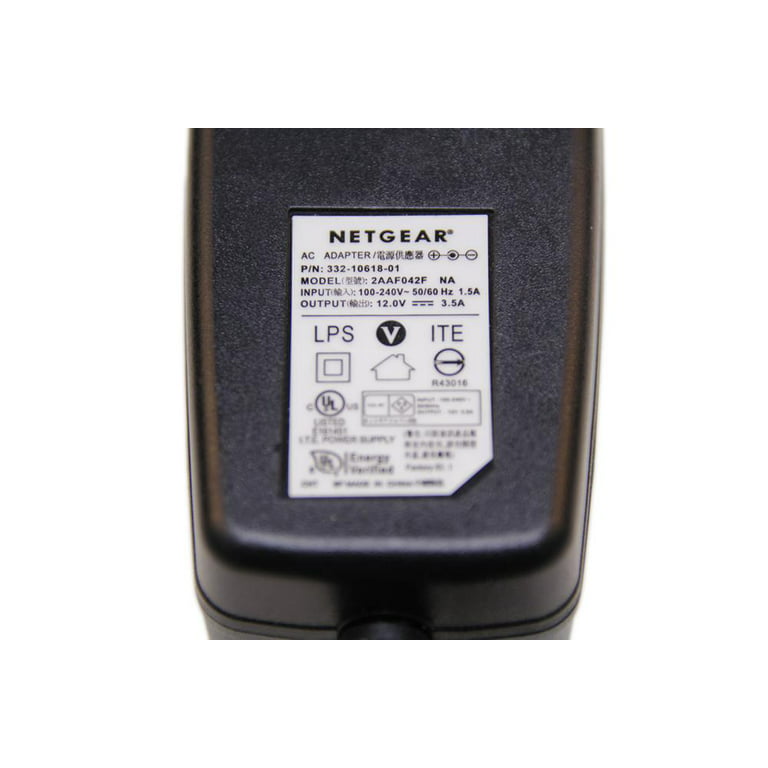 Netgear 12V 3.5A AC Adapter Power Supply Charger Model 2AAF042F PN 332-10618-01 for Wireless Router DSL Modem