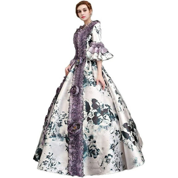 KEMAO Rococo Baroque Marie Antoinette Dresses 18th Century Renaissance Costumes Historical Period Dress Ball Gown