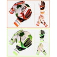 thumbnail image 2 of Gants de Gardien de Soccer Rouges Taille Adulte 9 (19-20 cm) avec Rembourrage en Latex Épaissi, Paume en Silicone Antidérapante, Fermeture de Poignet Ajustable - Matériau Latex+PVC Léger et Respirant pour l'Entraînement de Gardien &, 2 of 5